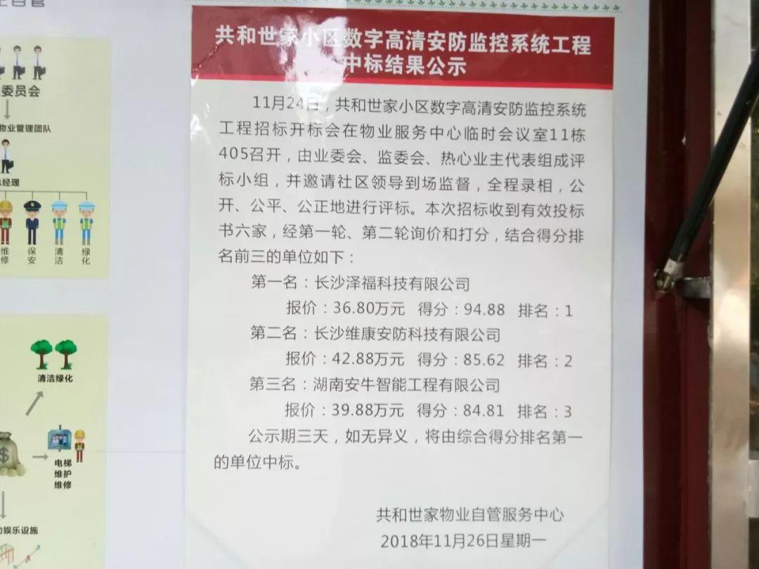 长沙共和世家小区数字高清安防监控系统工程招标工作圆满完成